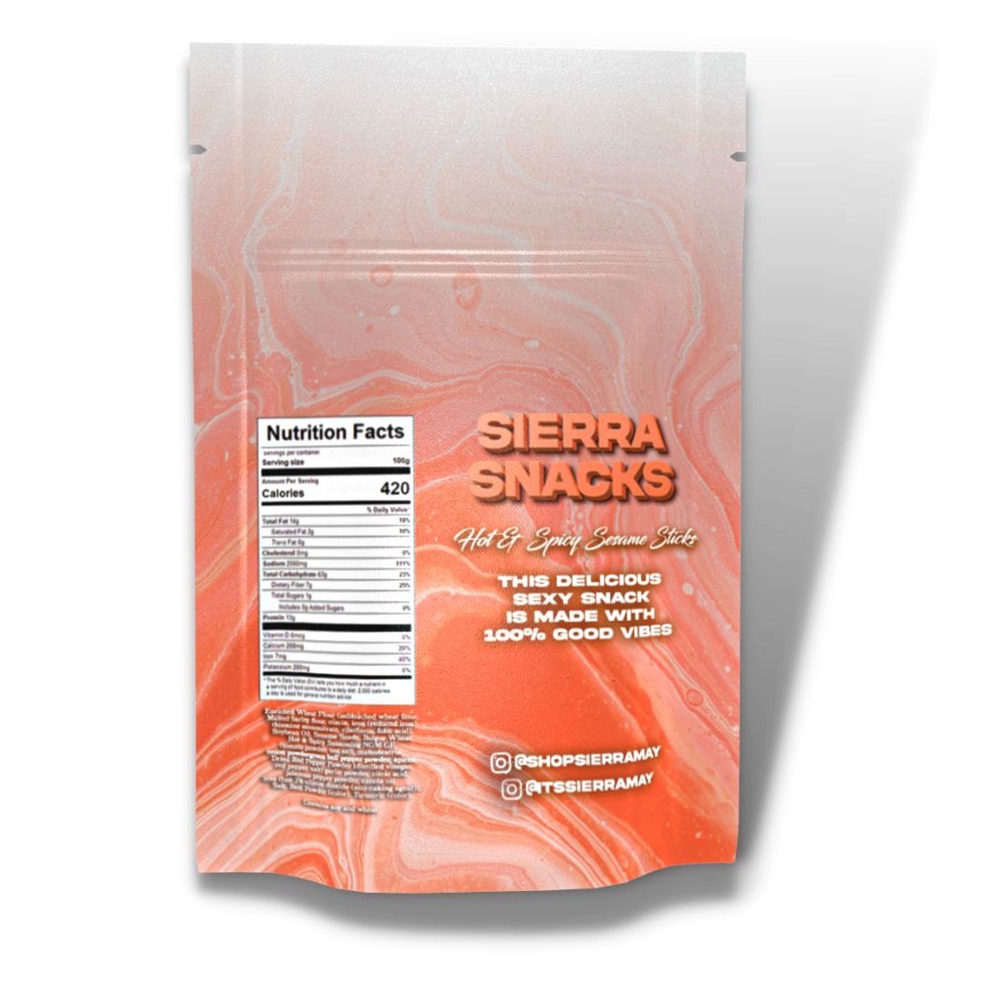 Sierra Snacks - Hot & Spicy Sesame Sticks - Pack Of 6